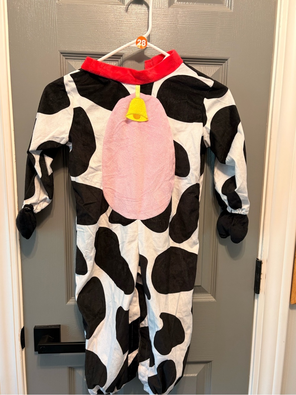 Kids Cow Print One-Piece Costume with Pink Udder 3T snapped bottom